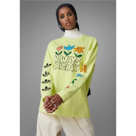 adidas Tops - Adidas Always Original Graphic Long Sleeve Shirt Womens Size Medium Streetwear